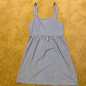 Loft blue and white striped dress, size small